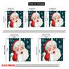 2pcs,2D Plane Printing Curtain Popular Cute Santa Claus Versatile 100% Polyester (without Rod) Decorations Inside Perfect for