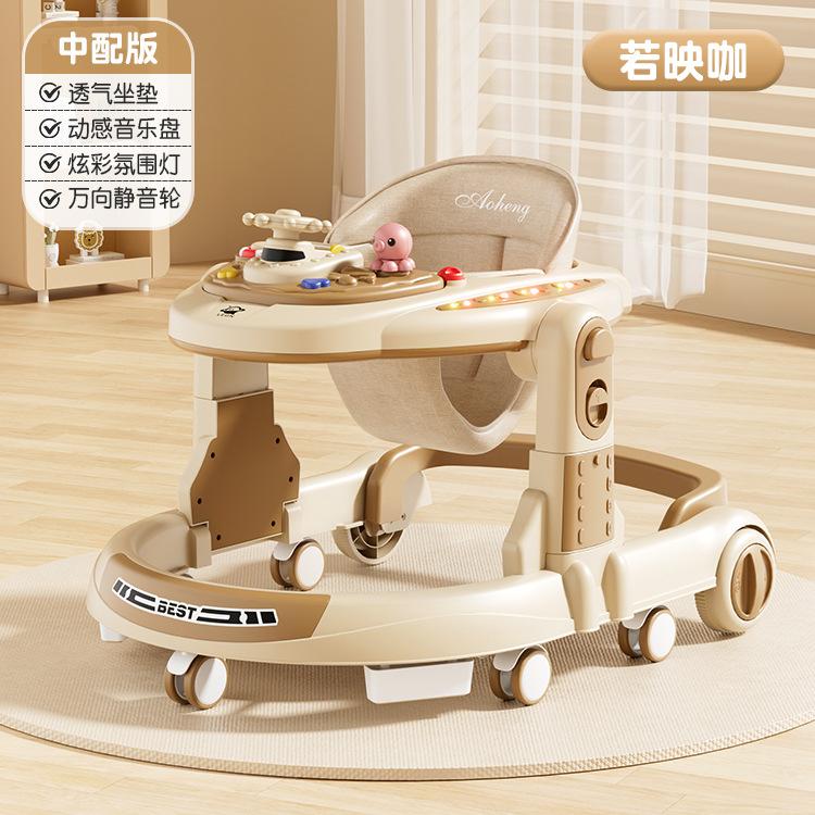 Baby walker walker 6-18 months anti-O-leg anti-rollover baby trolley music toy