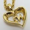 Used NINA RICCI Necklace metal/Rhinestone 5.6g gold Silver logo