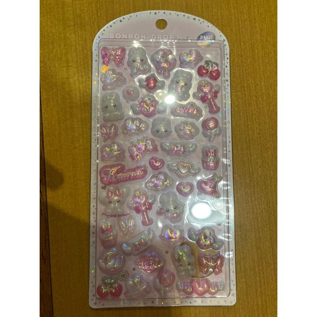 New Bonbon Drop Sticker Pearl Pink Rabbit Genuine Product