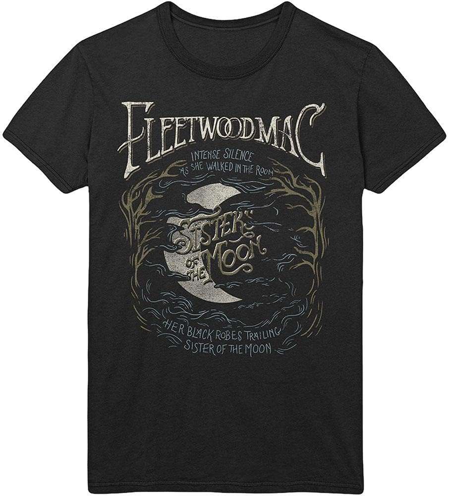 Fleetwood Mac T Shirt Sisters of The Moon Official Mens Black Size L S