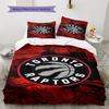 Toronto Raptors Pattern Bedding Set Quilt Cover Pillowcase Home Decor Gift (1 * Duvet Cover + 2 * Pillowcase, Without Core)