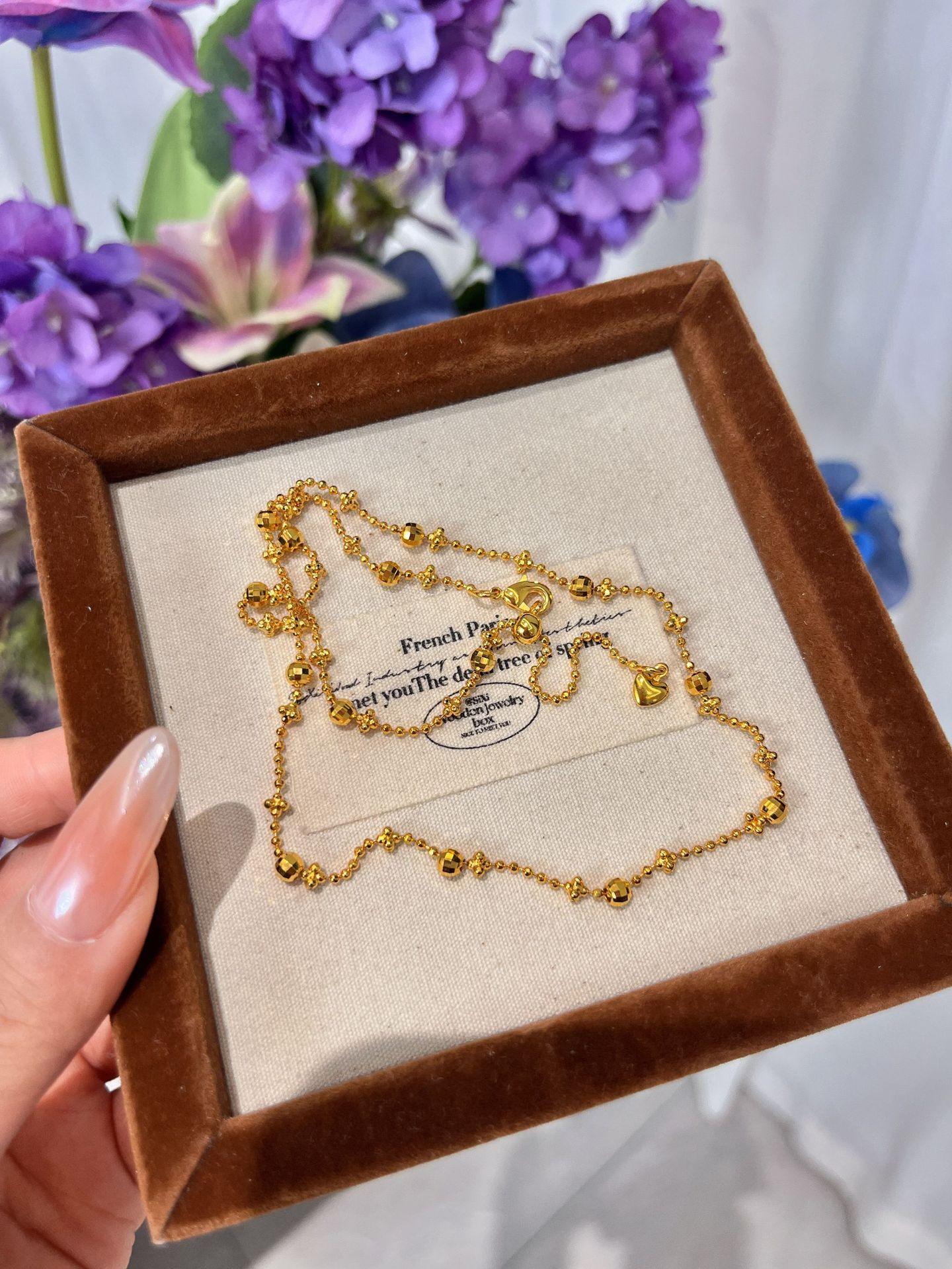 

Середньовічний Стиль Ланцюжок для Феї Автомобіль Квітка Блискучий Бісер Універсальний Ланцюжок Можна Тягнути Висококласний Легкий Люкс Мода Солодкий Ланцюжок на Ключицю