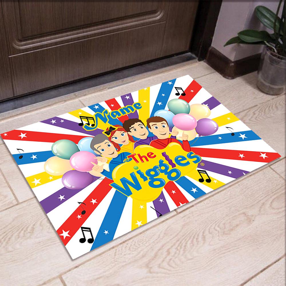 Custom Name The Wiggles Printed Carpet,Rug for Office Chair Living Room Bedroom Kitchen Room Decor Gifts.