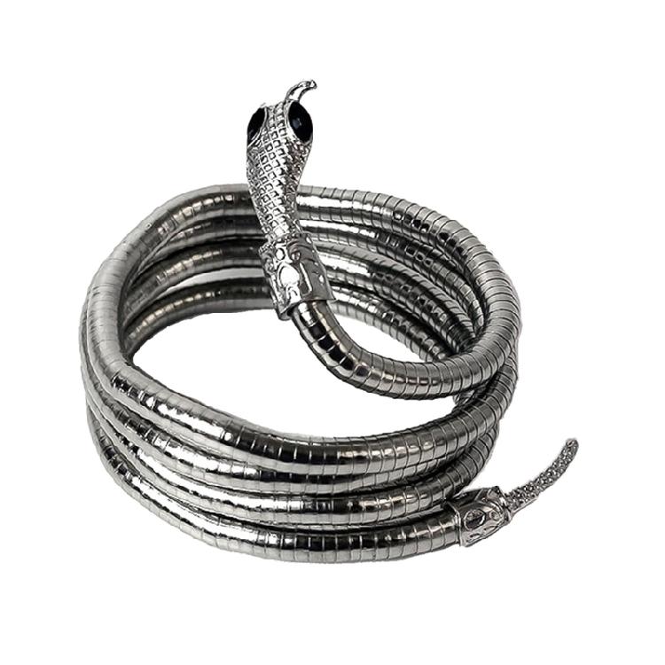 Хип-хоп Металлическое Ожерелье Регулируемое Золотой/Серебряный Цвет Змея Форма Ожерелья 1