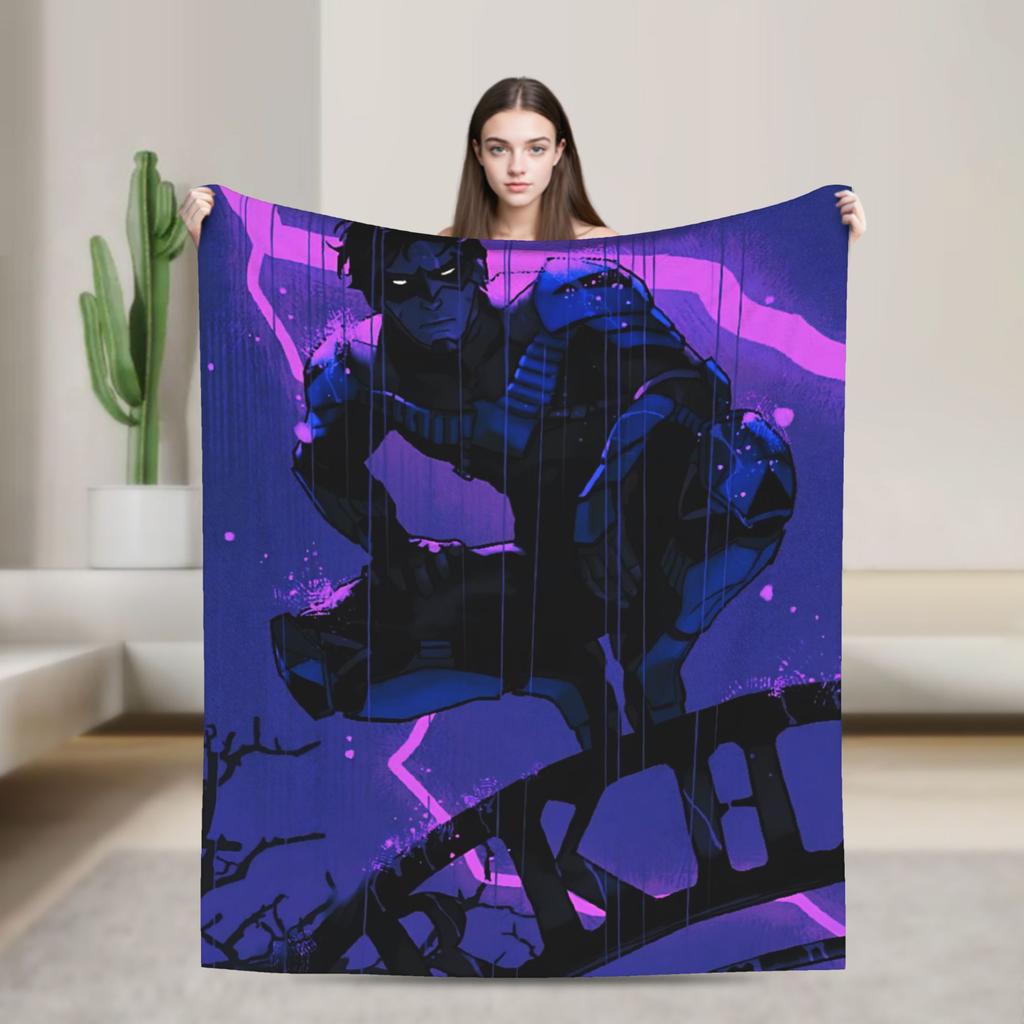 Dicks nightwing Graysons Blankets Soft Aesthetic Plush Bedding Throws For Outdoor Travel Flannel Bedspread Bed Cover