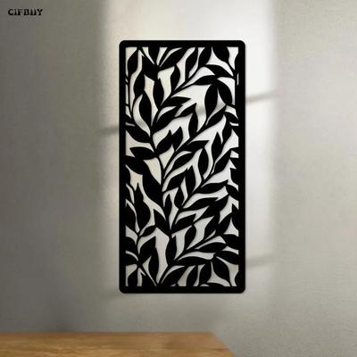Wrought Iron Leaf Decor Indoor Outdoor Wall Art for Living Room Bedroom Corridor