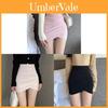 Gonna Corta Irregolare a Vita Alta da Donna con Tessuto Elasticizzato in Misto Cotone per Uso Casual Primaverile