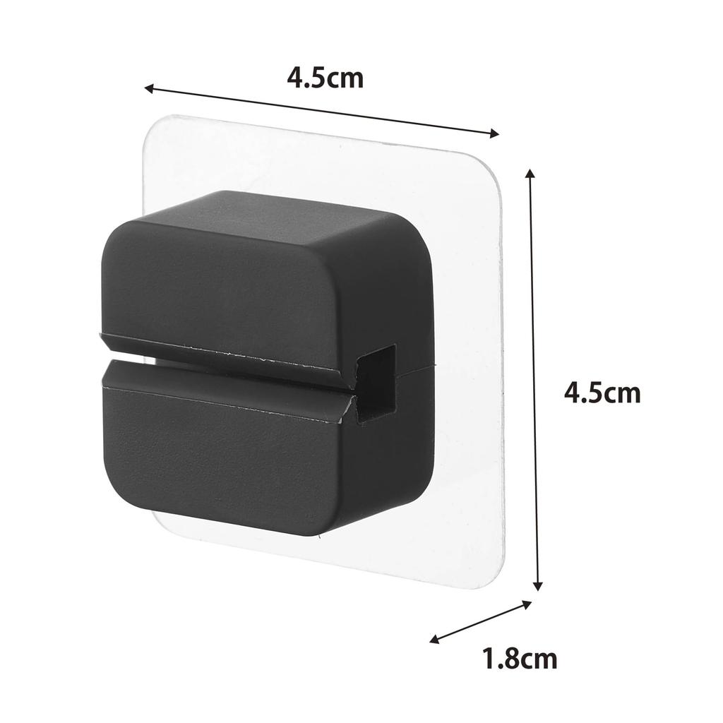 Yamazaki Film Kitchen Set of X X Including Film Dish Drainer Plastic Bag Towel Outlet Cable 1663 Hooks, Multi-Hook 2, Black, W4.5 D1.8 H4.5cm (per