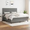 Exclusive House - Slatted Bed Base with Mattress Dark Grey 160x200cm Fabric