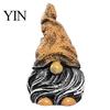 Miniature Landscaping Pieces Colorful Hat Gnome Resin Statue, Faceless Dwarf Figurine with Wrinkled Hat, Christmas Gifts Waterproof Garden Ornament,