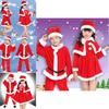 Premium Quality Velvet Kids Santa Claus Costume Red Christmas Outfit For Boys And Girls