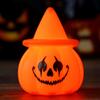 Halloween Pumpkin Night Light, LED Light-up Witch Hat Pumpkin, Spooky Cartoon Pumpkin Table Lamp for Holiday Party Decoration