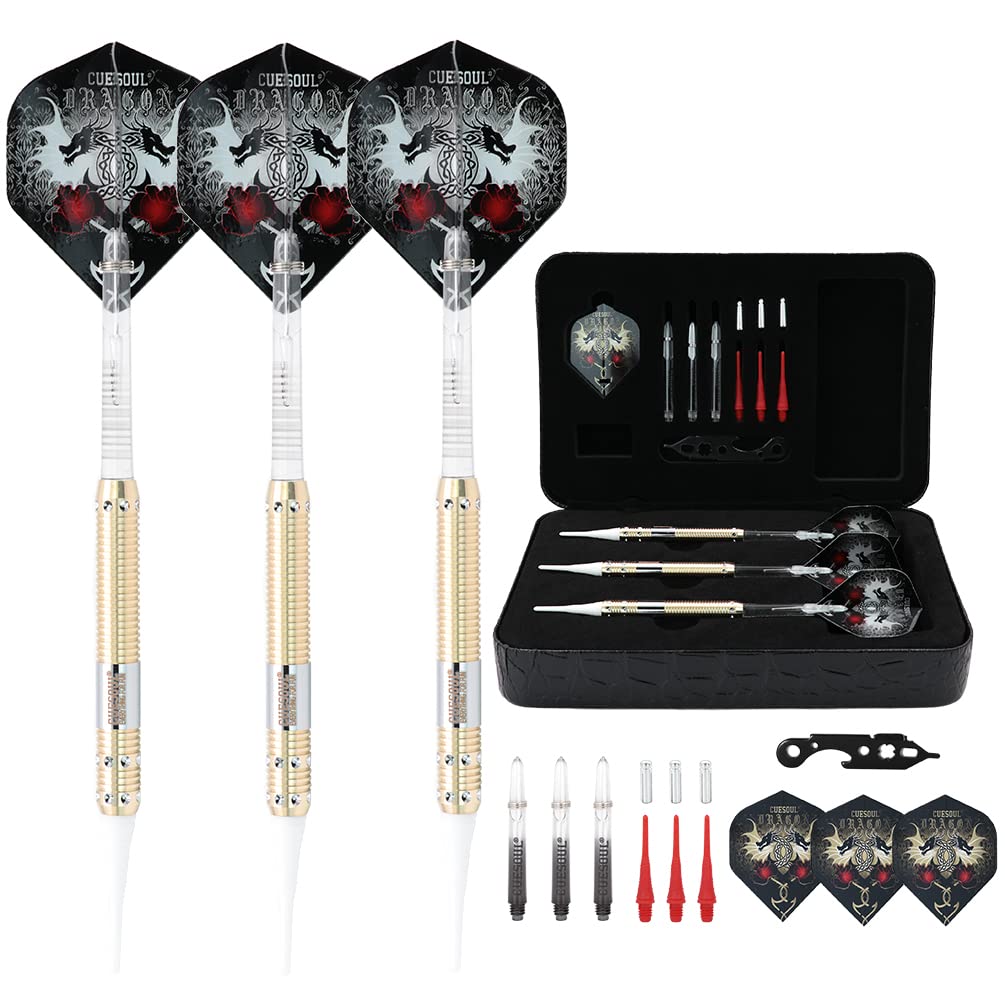 CUESOUL Dragon Deluxe Soft Tip Darts Set, 16g (B1101)