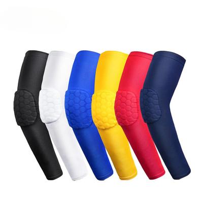 1 PC Honeycomb Basketball Elbow Support Pads Brace for Fitness Protector Elastic Arm Compression Sleeves Volleyball