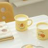 Niedlicher Keramikbecher Cartoon Creme Milch Frühstückstasse Hochwertig aussehende Heimkaffeetasse Mädchen Nachmittagstee Tasse