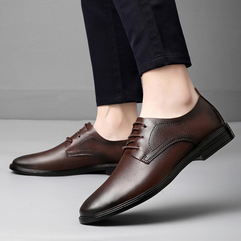 Fashion Male Derby Footwear Wedding Formal Oxfords Shoes Man Business Casual Office Shoes for Men Classic Pointy Men's Business Shoes
