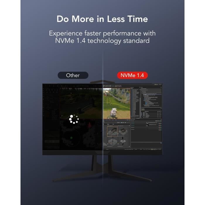 Ssd interne - lexar - nm610pro - 1to - pcie gen3x4 nvme 1.4 - 3300 mo/s lecture