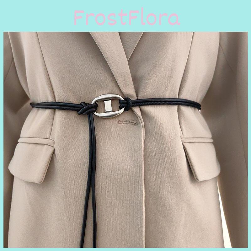 Womens Style Minimalist Thin Rope Waist Belt Metal Buckle Dress Belt Shapewear