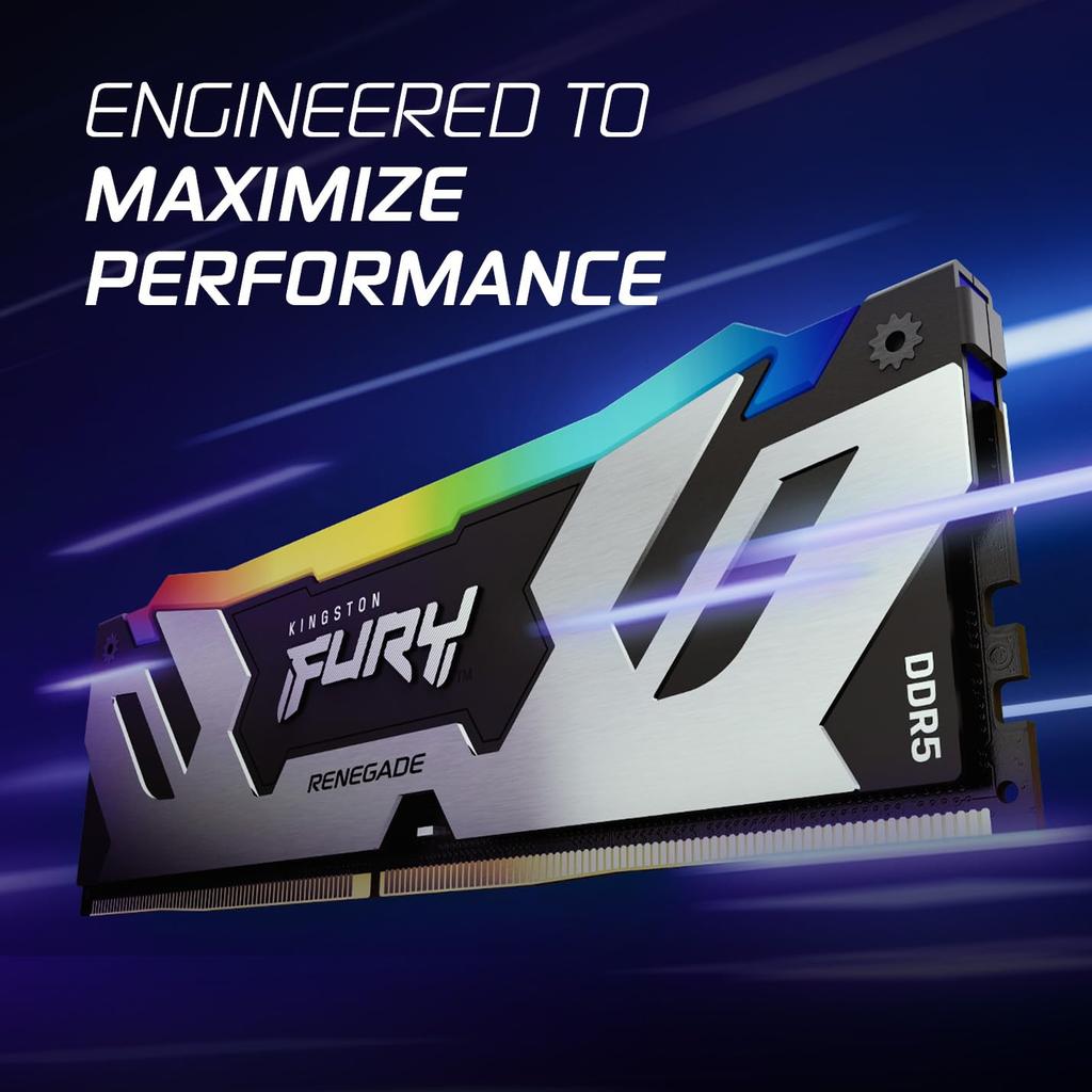Kingston Technology Kingston FURY Desktop PC Memoria DDR5 6400MT/s 16GB x 2 Kingston FURY Renegade RGB CL32 KF564C32RSAK2-32 RGB LED Garanzia a vita