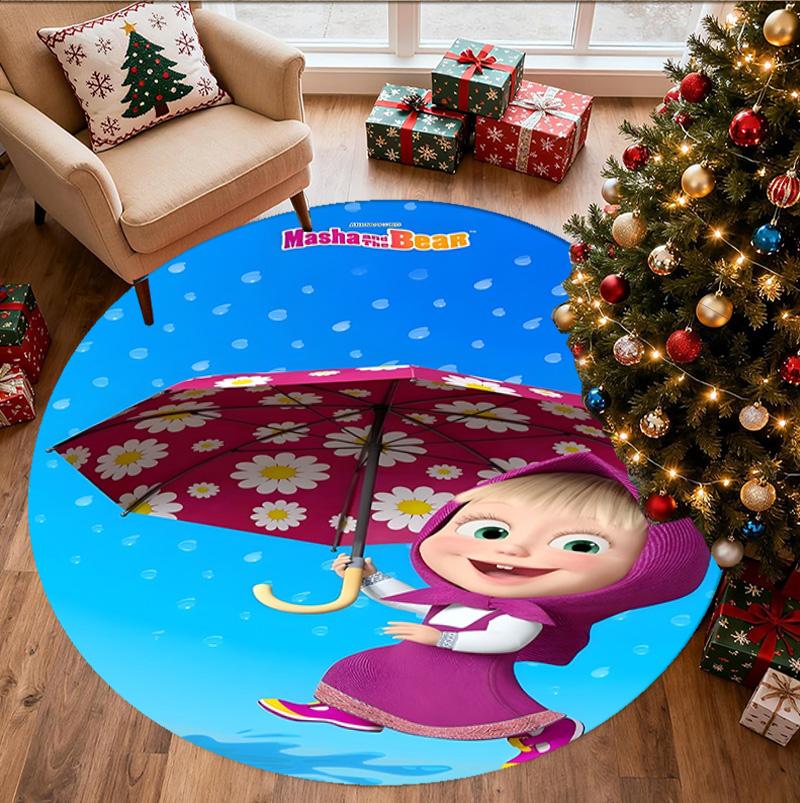 cartoon animation Pattern Round Rug, Indoor/Outdoor Mat, for Picnic, Gameroom, Bedroom, Office, Living Room, Home Decor Carpet, Birthday Gift