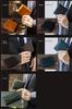 Kameto Bag Manufacturing Bifold Genuine Slim Design the Change Over Large Leather Coin Card Mini Dark Brown Leather Co., Ltd. Men's Wallet, Leather,