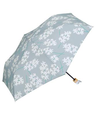Folding Hyacinth Rain 50cm Rib Suitable for Sunny and Rainy Floral Clear Traditional Japanese Wpc. Umbrella, Mini, Gray, Umbrella, Length,