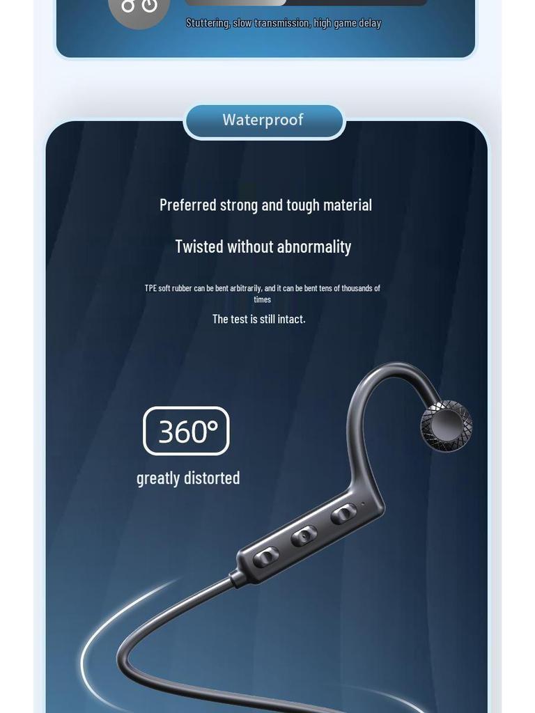 KS19 Waterproof Wireless Neckband Earphones - Sport-Compatible Bluetooth Headset