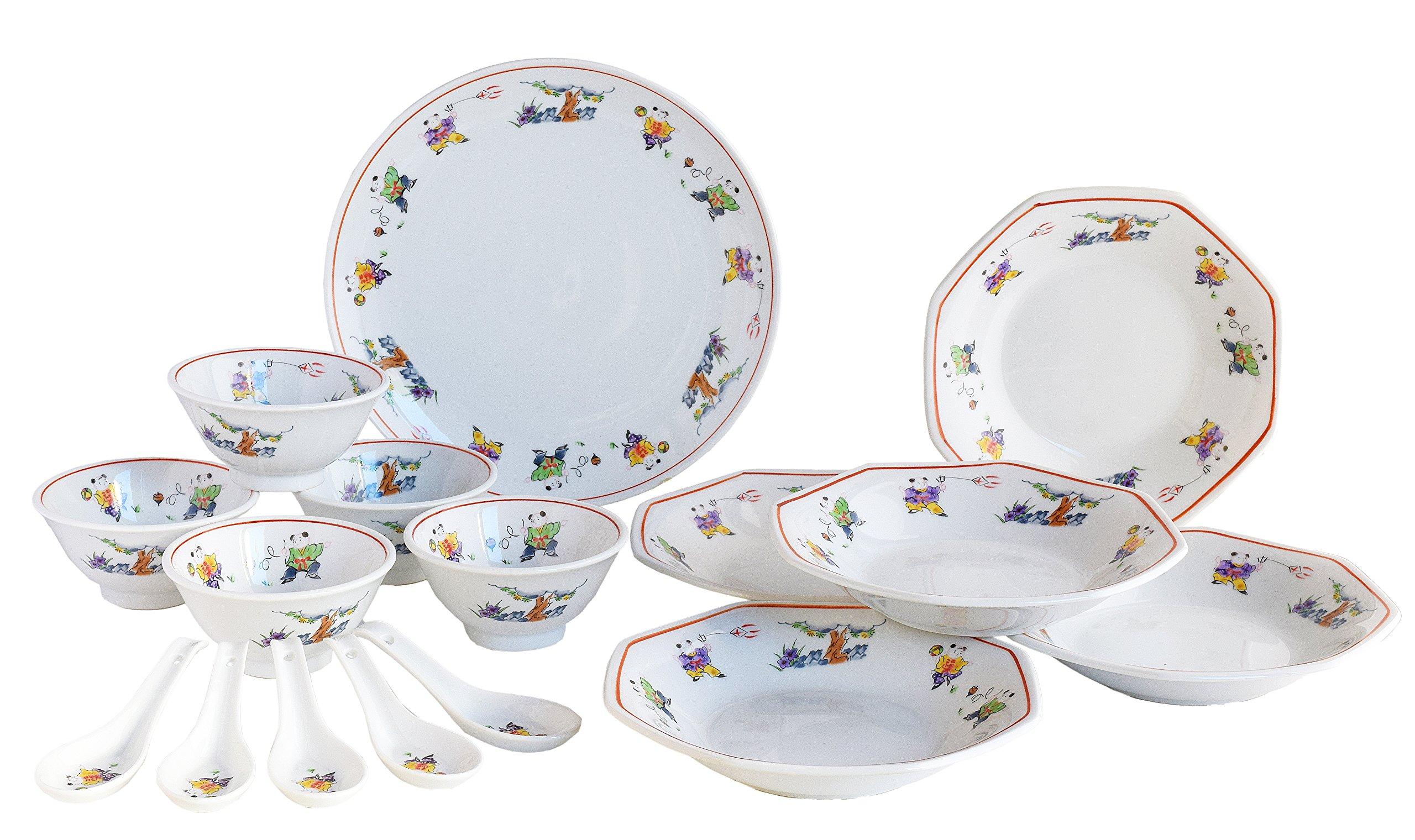 

16-piece Chinese-style painted Chinese doll set, Danran Set, 120521