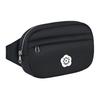 Boke Flower Series Begonia Flower Print Design Fabric Waist Bag Women Waist Bag Black FF62SA407F02
