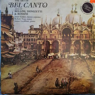 LP Record JANET COSTER, ROBERT TEAR, JAMES LO - The Art Of Bel Canto: Arias By Bell SAGA5485 Saga UK Classical Used