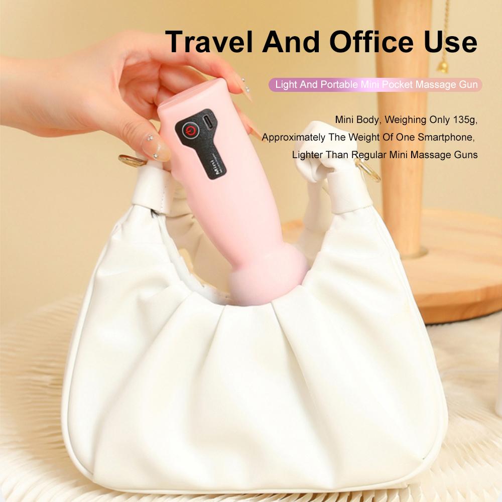Mini Massage Gun Fascia Machine Muscle Relaxation Vibrating Gun Rod Percussion Massage Fitness Equipment Relieve Muscle Soreness