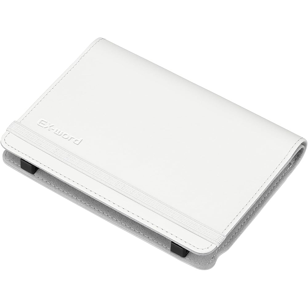 Casio Genuine Ex-word Electronic Dictionary Case, Book Cover Type, White, XD-CC2605WE