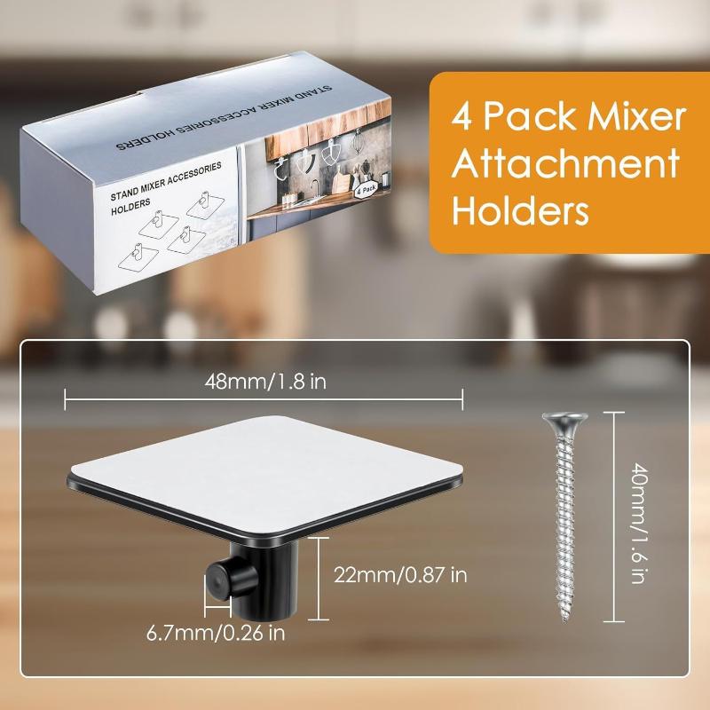 1/2/4Pcs Stand Mixer Attachment Holders Food Mixer Accessories Hooks For Stand Mixer Attachment Mixer Paddle Holder