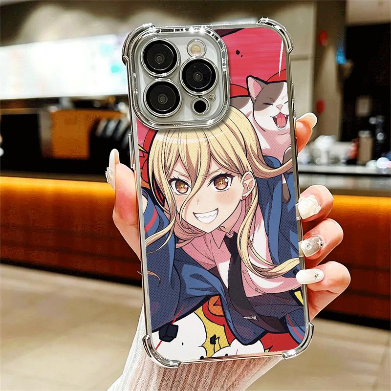 

Anime Character Power CSM Soft Phone Case For iPhone 15 16 17 Air 14 Pro Max 16E Plus 13 12 Mini Plating Anti-Fall Fundas iPhone 17