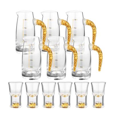 GS346 Ręcznie robiony szklany karafka i zestaw kieliszków do Baijiu