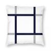 Quadra Navy Blue On White Square Pillowcase Polyester Linen Velvet Printed Zip Decor Pillow Case Home Cushion Cover