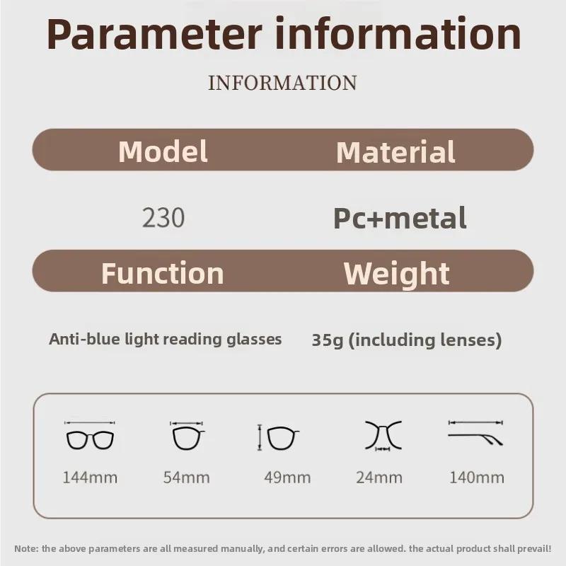 Women Oversized Reading Glasses Men Anti Blue Light Hyperopia Glasses Fashion Unique Round Frames Decorative Eyeglasses Diopter