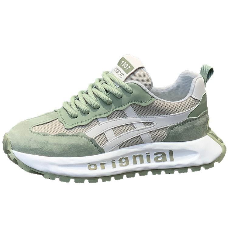 2025 Summer Men's Breathable Mesh Sport Shoes - Fashionable, Versatile, Thick-Soled Trendy Dad Sneakers