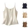 Women's Fashionable Loose Casual Summer Cotton Linen Camisole T-shirt