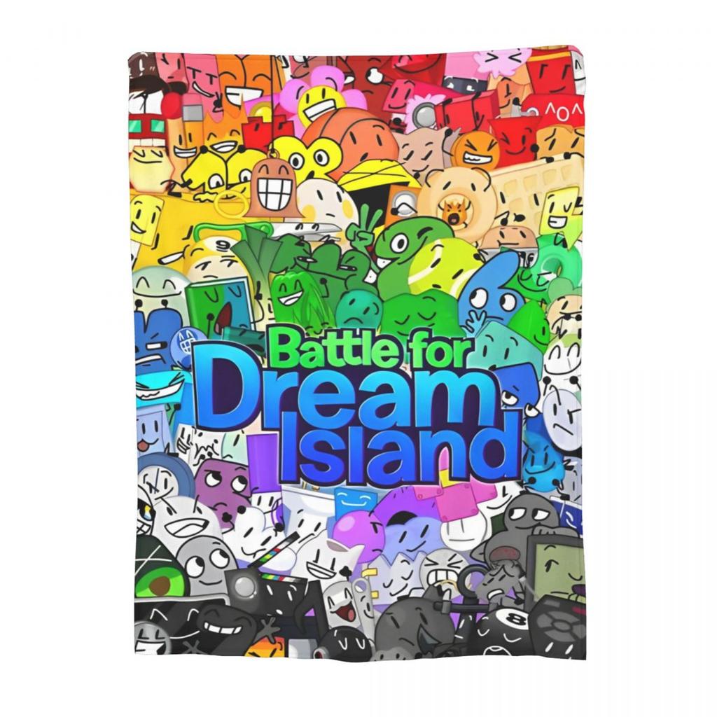 BFDI Animate Anime Überwurfdecke für das Sofa Battle for Dream Island Flauschige Weiche Plüschdecke Mehrere Größen für Alle Jahreszeiten