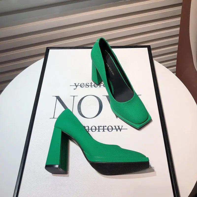 2025 Spring Designer Women Pumps Fashion Shallow Slip On Shoes Ladies Comfort Outdoor High Heel Office Lady
