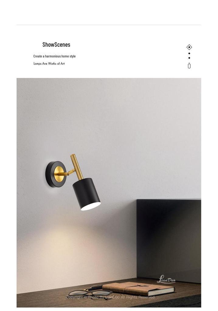 2024 Modern Rotating Wall Lamp for Bedroom, Reading, or Hallway