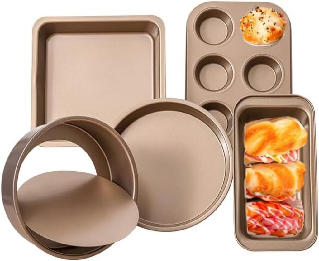 Baking Pans Sets Muffin Tray Cupcake Mold Carbon Steel Baking Pan Non Stick Bakeware Biscuit Pan Microwave Cake Mould