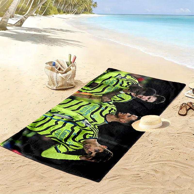 Arsenal Football Team Print Beach Towel, Large Soft Quick Dry Towel for Beach Camping Swimming