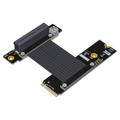 Угловой удлинительный кабель PCIE для сетевых карт сбора данных, адаптер NVMe, кабель-удлинитель PCIe, замена