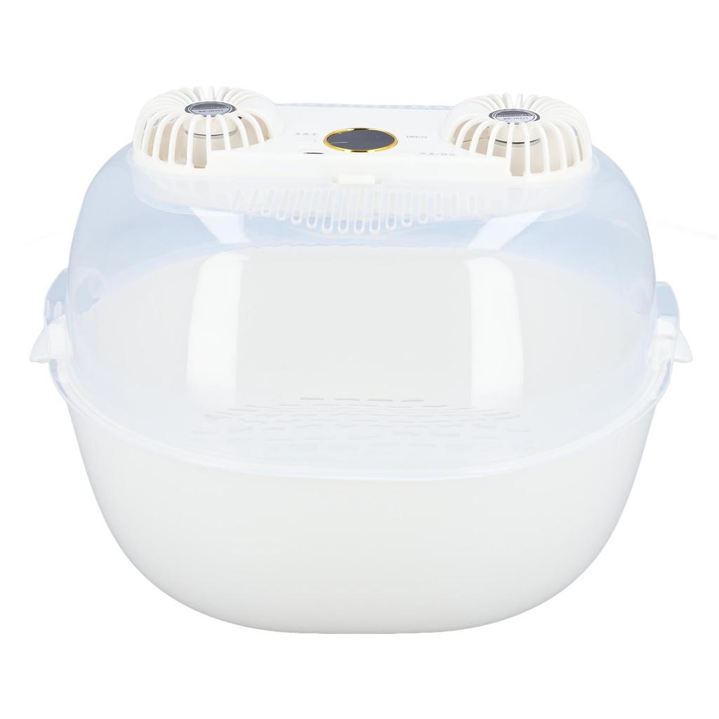 Haushalts-Auftaubox mit Doppelventilator, Doppelschicht-Abtropfgestell, 1800 mAh, Timer, abnehmbar, USB-Aufladung, UV