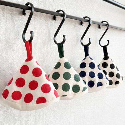 Üçgen Pamuk Pot Kulp Kapağı Isıya Dayanıklı Nokta Baskı Haşlanma Geçirmez Asılı Döngü Kalın Mini Mutfak Kalbur kızartma tavası Kapak Kolu Kavrama Tutucu Kol