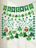Shamrock Letter Banner Hanging Swirl Decor Lucky Banner Clover Hanging Swirls Garlands for Home Saint Patrick Party Supplies