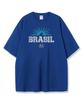 MODERMENT Real Overfit Brazil Short Sleeve T-Shirt [Blue]
